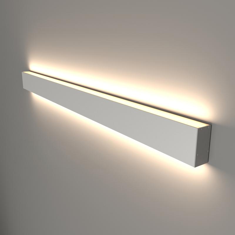 Светильник светодиодный RVE-PLS3775-UPDOWN-500-N 15Вт 4000К 500х37х75мм линейный накладной RAL9006 муар сер. RVElektro RVE00018561