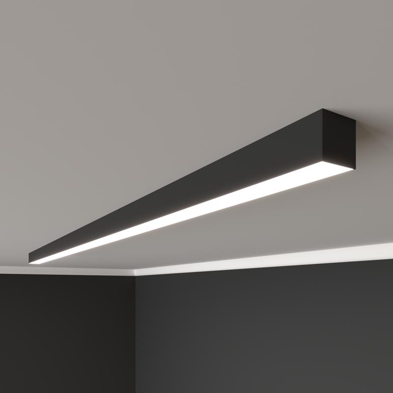 Светильник светодиодный RVE-PLS3535-508-N 15Вт 4000К 508х35х35мм линейный накладной RAL9006 муар сер. RVElektro RVE00018571