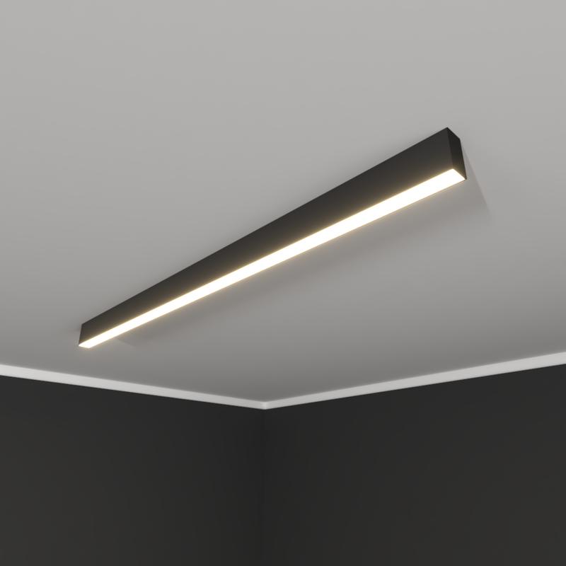 Светильник светодиодный RVE-PLS3567-988-N 26Вт 4000К 988х35х67мм линейный накладной RAL9006 муар сер. RVElektro RVE00018582