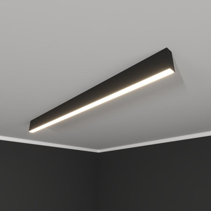 Светильник светодиодный RVE-PLS3590-1468-N 39Вт 4000К 1468х35х90мм линейный накладной RAL9006 муар сер. RVElektro RVE00018594