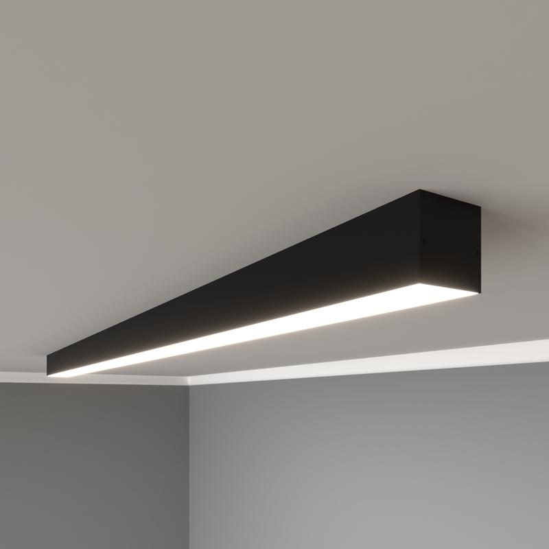 Светильник светодиодный RVE-PLS5050-1460-N 39Вт 4000К 1460х50х50мм линейный накладной RAL9006 муар сер. RVElektro RVE00018614