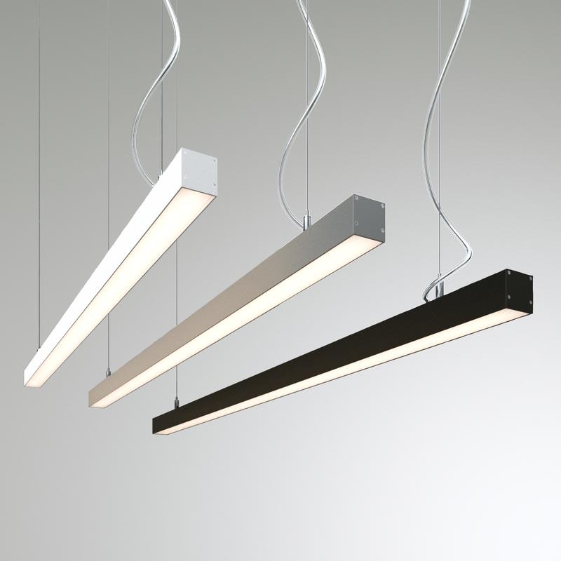 Светильник светодиодный RVE-PLS3535-980-P 26Вт 4000К 980х35х35мм линейный подвесной RAL9006 муар сер. RVElektro RVE00018567