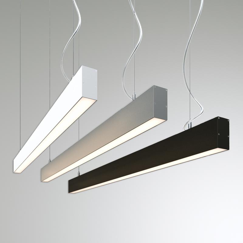 Светильник светодиодный RVE-PLS3567-980-P 26Вт 4000К 980х35х67мм линейный подвесной RAL9006 муар сер. RVElektro RVE00018577