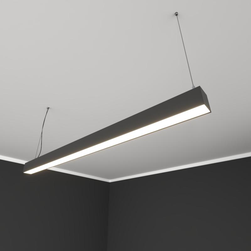 Светильник светодиодный RVE-PLS4955-1940-P 52Вт 4000К 1940х49х55мм линейный подвесной черн. RAL9005 RVElektro RVE00015835