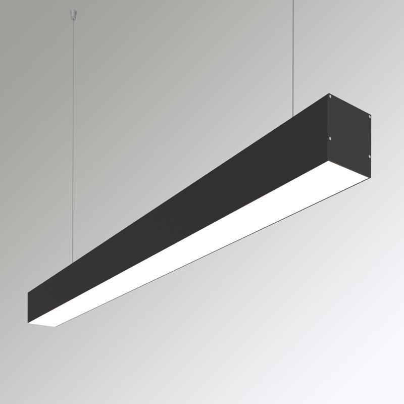Светильник светодиодный RVE-PLS6070-1210-P 63Вт 4000К 1210х60х70мм линейный подвесной RAL9006 муар сер. RVElektro RVE00018626