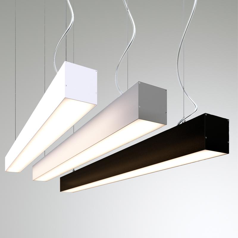 Светильник светодиодный RVE-PLS7070-980-P 52Вт 4000К 980х70х70мм линейный подвесной RAL9006 муар сер. RVElektro RVE00018635