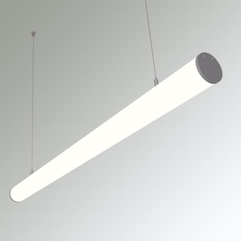 Светильник светодиодный RVE-PLSD60-500-P 15Вт 4000К 500хD60мм линейный подвесной RAL9006 муар сер. RVElektro RVE00018644