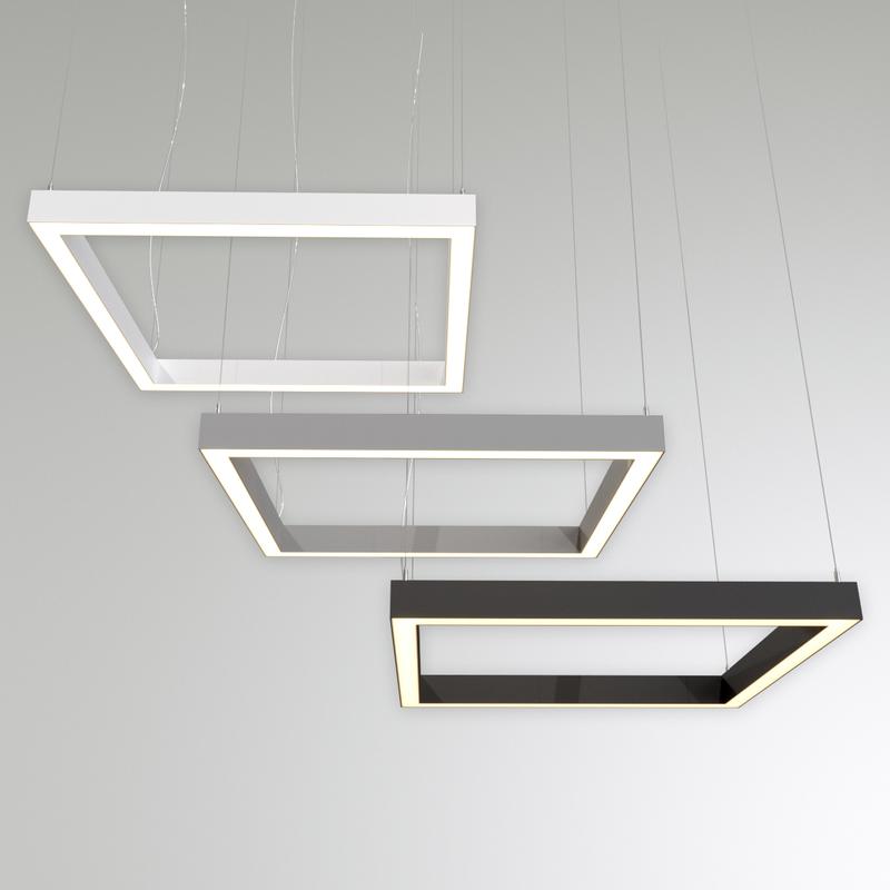 Светильник светодиодный RVE-PLS5070-BOX-1491-P 157Вт 4000К 1491х1491х70мм сег. 1491мм 50х70мм квадрат подвесной RAL9006 муар сер. RVElektro RVE00018656