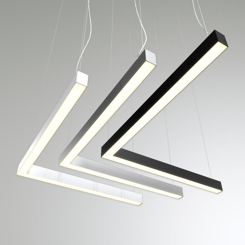 Светильник светодиодный RVE-PLS5070-SYMBOL-L-518-P 26Вт 4000К 518х518х70мм сег. 518мм 50х70мм символ "L" подвесной RAL9006 муар сер. RVElektro RVE00018721