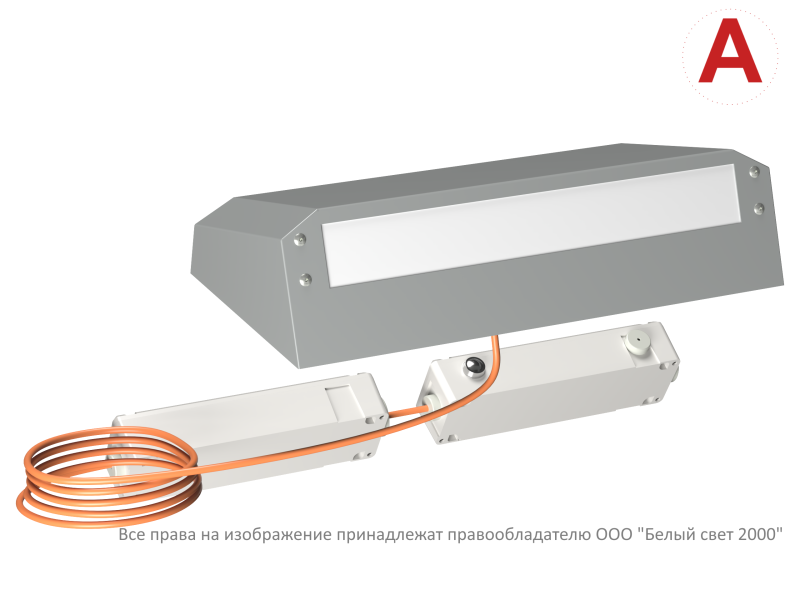 Светильник BS-CUSTOS-51-L1-INEXI 4000К Gray (-60) аварийный сер. Белый свет a32339