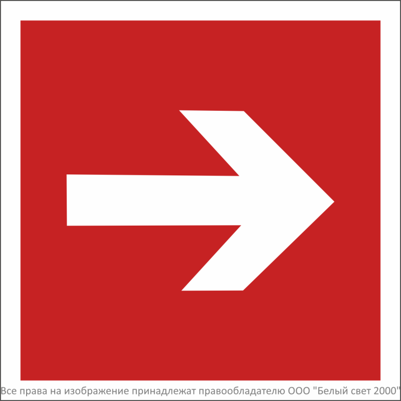 Знак безопасности NPU-1818.F01-01 "Направляющая стрелка" Белый свет a35032