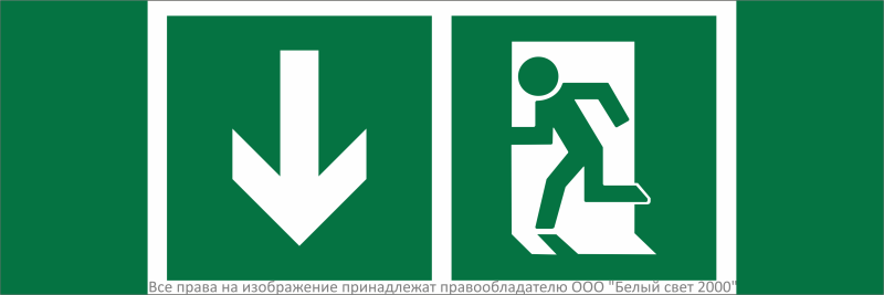 Знак безопасности NPU-3311.E40 "Указатель двери эвакуационного выхода (лев.)" Белый свет a32690