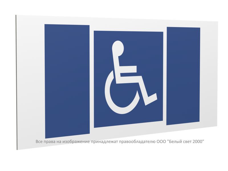 Знак безопасности PP-36162.D02 "Символы доступности для инвалидов всех категорий" Белый свет a20779