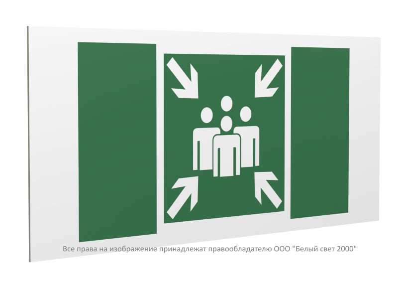 Знак безопасности PP-36162.E21 "Пункт (место) сбора" Белый свет a20742