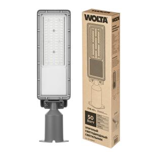 Светильник светодиодный STL-50W/03 50Вт 5700К IP65 6000лм 445х69х115мм с поворотным кронштейном уличный консольный сер. WOLTA Pro