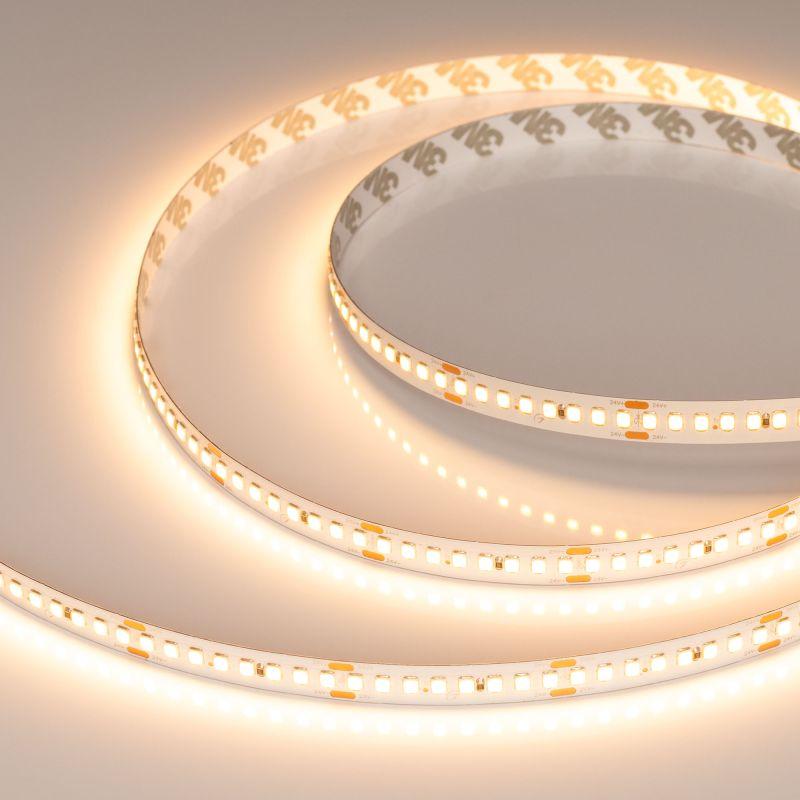 Лента светодиодная RT-A192-10mm 24В Warm 2400К 17.6Вт/м IP20 2835 высок. эффект. 150лм/Вт (уп.5м) Arlight 055994