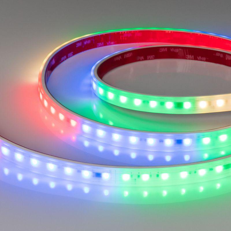 Лента светодиодная DMX-PS-B70-14mm 24В RGBW-Warm-PX7 17Вт/м IP67 5060 CRI>90 герметичная (уп.5м) Arlight 056722