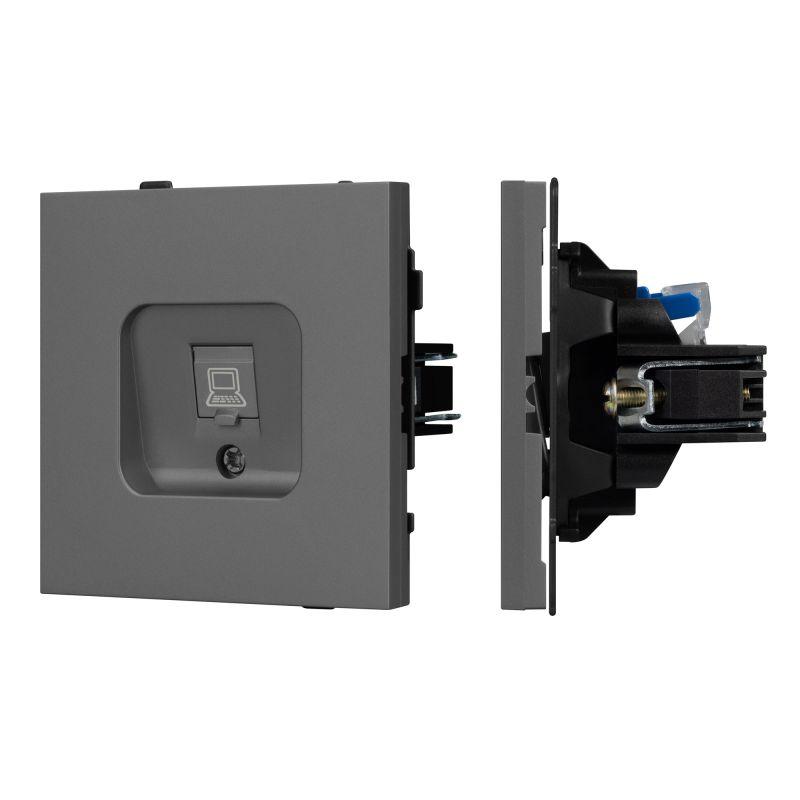 Розетка компьютерная SCT-TENDO-MPC1-SFPL-GR RJ45 кат.6 механизм Arlight 054593