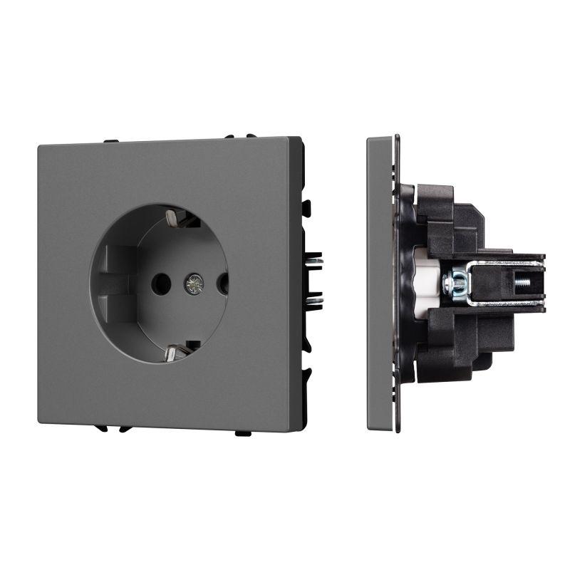 Розетка SCT-NOBE-MEU1-SFPL-GR 16А 230В механизм Arlight 054279