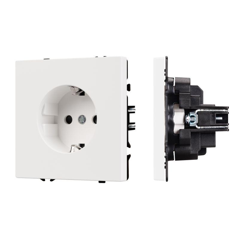 Розетка SCT-NOBE-MEU1-SFPL-WH 16А 230В механизм Arlight 054276