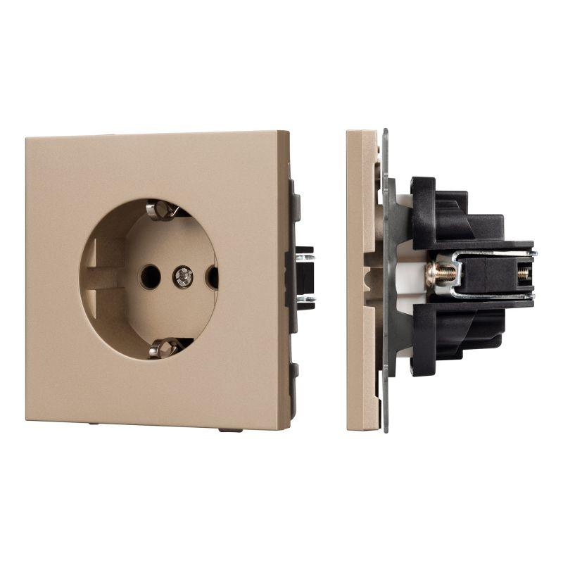 Розетка SCT-TENDO-MEU1-PL-GD 16А 230В механизм Arlight 054081