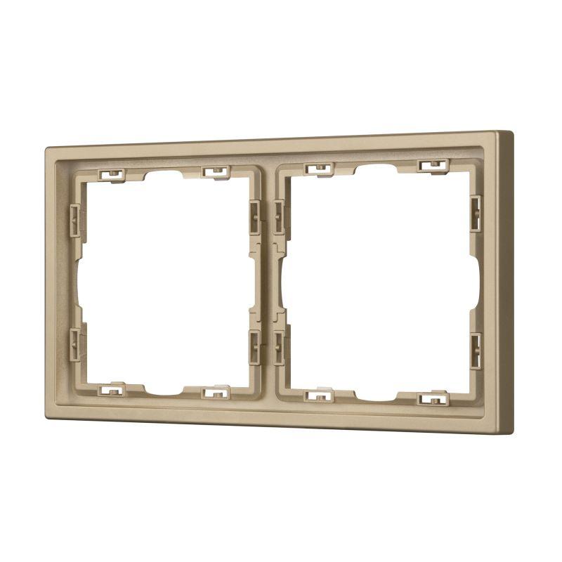 Рамка 2-м FRM-NOBE-SFPL-2-GD пластик. зол. Arlight 054217