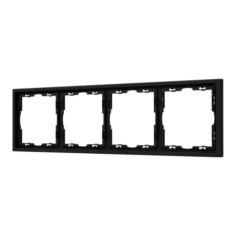 Рамка 4-м FRM-NOBE-SFPL-4-BK пластик. черн. Arlight 054224