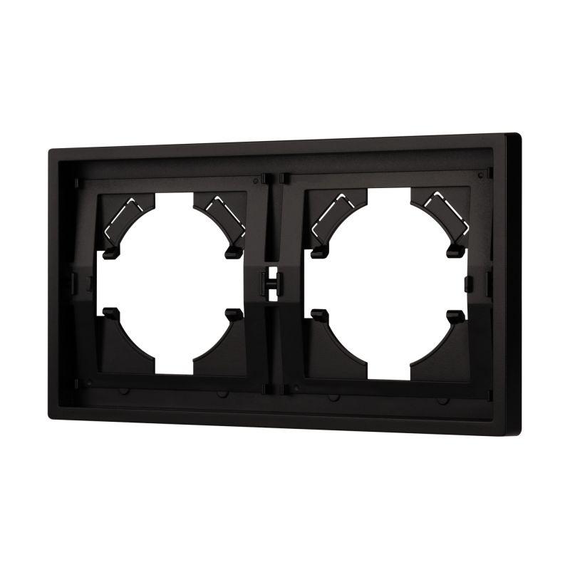 Рамка 2-м FRM-TENDO-PL-2-BK пластик. черн. Arlight 053840