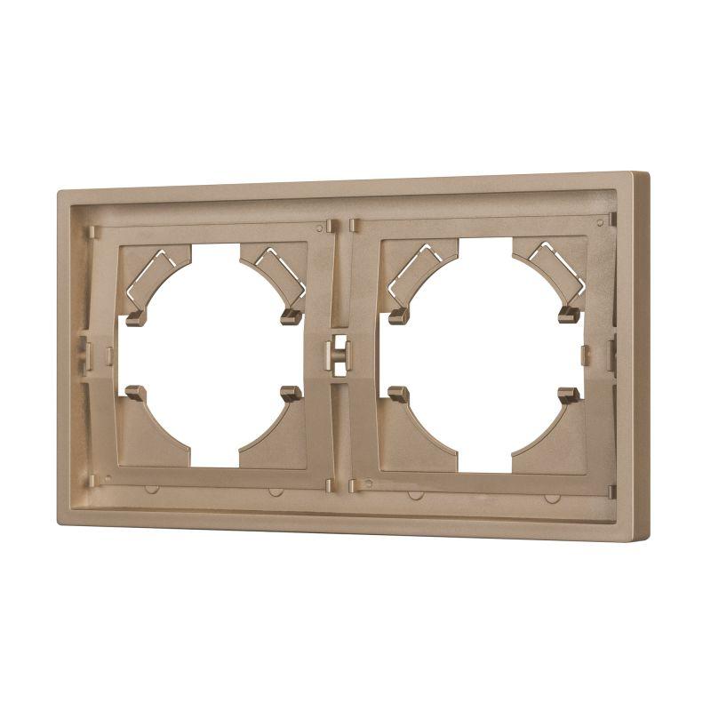 Рамка 2-м FRM-TENDO-PL-2-GD пластик. зол. Arlight 053842