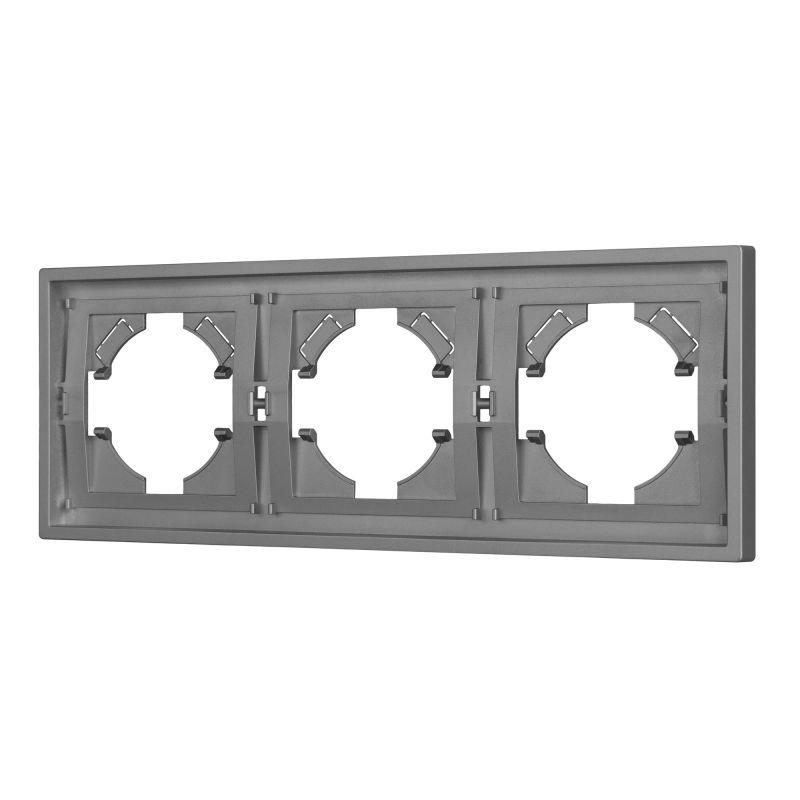 Рамка 3-м FRM-TENDO-PL-3-GR пластик. сер. Arlight 053845