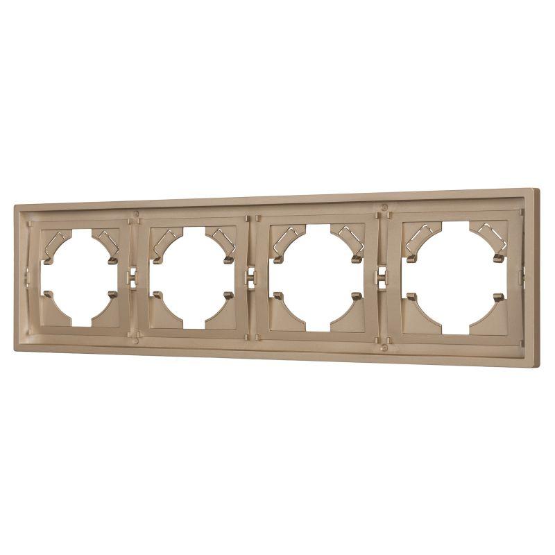 Рамка 4-м FRM-TENDO-PL-4-GD пластик. зол. Arlight 053850