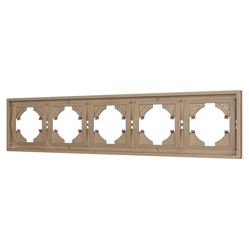 Рамка 5-м FRM-TENDO-PL-5-GD пластик. зол. Arlight 053854