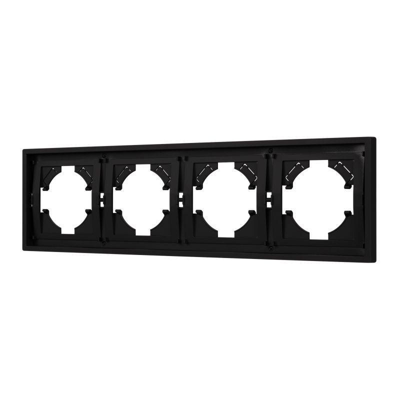 Рамка 4-м FRM-TENDO-SFPL-4-BK пластик. черн. Arlight 054654