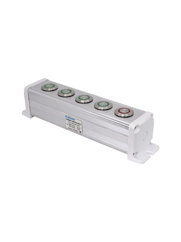 Пост управления BXM47-B5/22-65У1 4 цилиндрические кнопки 1C1NO1NC зел. + 1 цилиндрическая кнопка 1C1NO1NC красн. Электротехник ET249221