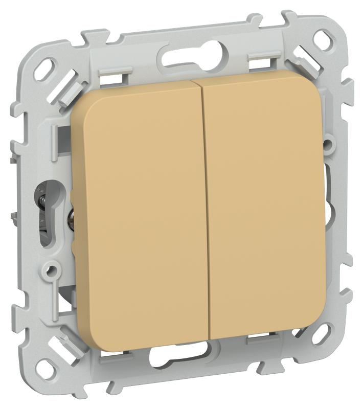 Выключатель жалюзи СП FLITE ВЖ42-2-0-ФлШм 10А с блокировкой механизм шамуа IEK FI-V15-0-10-K89