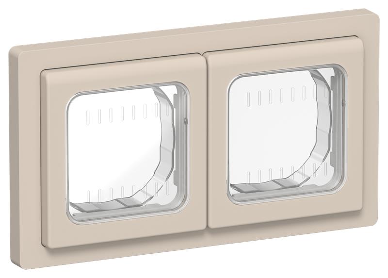 Рамка 2-м СП FLITE Рпро-2-55-ФлЛ IP55 льняной IEK FI-M20-32-55-K88