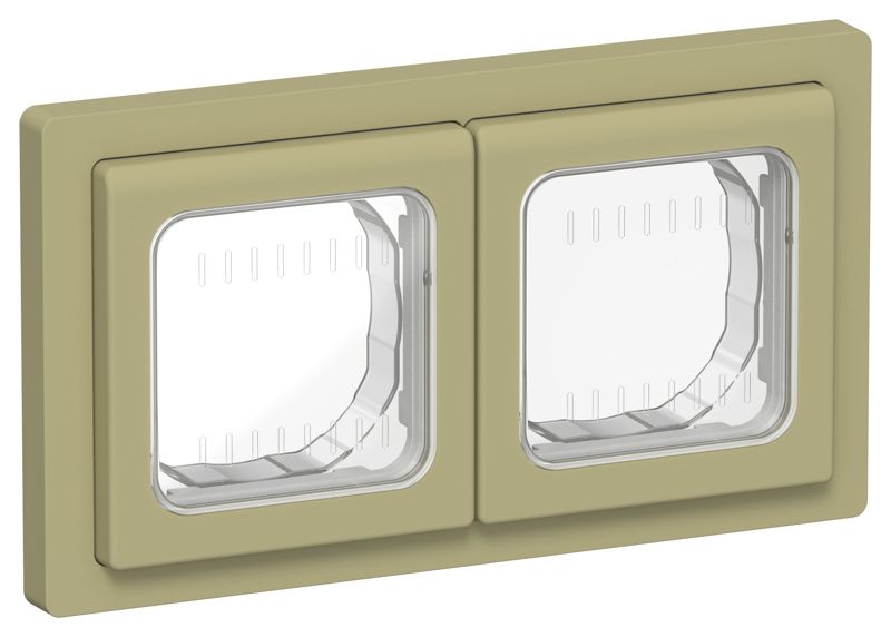 Рамка 2-м СП FLITE Рпро-2-55-ФлО IP55 олив. IEK FI-M20-32-55-K26