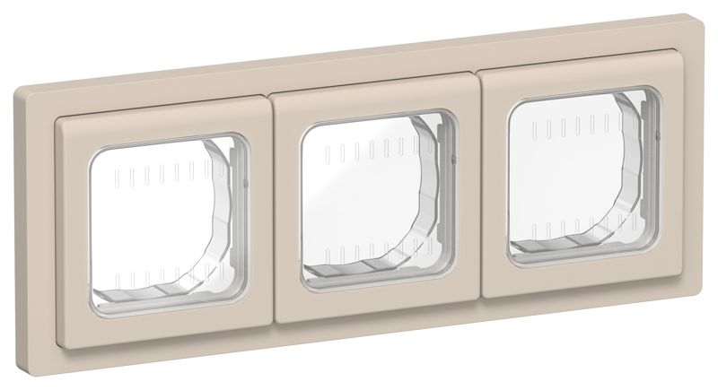 Рамка 3-м СП FLITE Рпро-3-55-ФлЛ IP55 льняной IEK FI-M30-32-55-K88