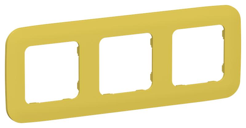 Рамка 3-м СП FLITE РУ-3-А-ФлЖК желт. карри IEK FI-M32-31-20-K44