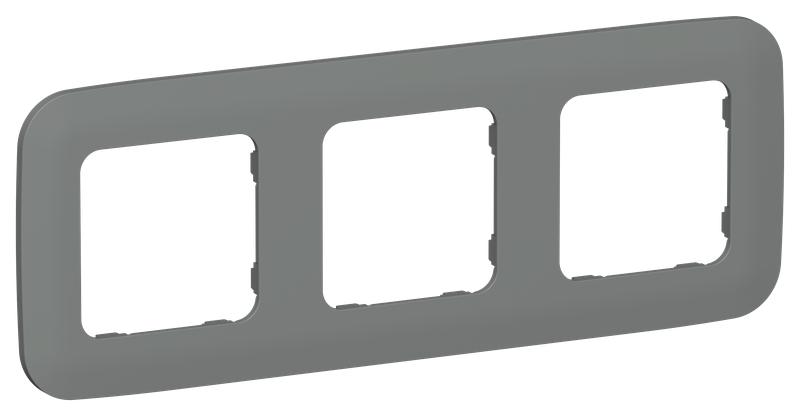 Рамка 3-м СП FLITE РУ-3-А-ФлМА мокрый асфальт IEK FI-M32-31-20-K80