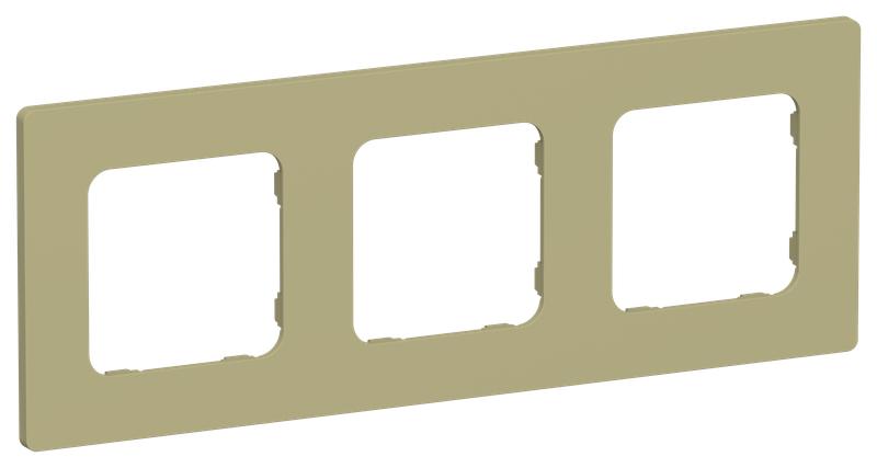 Рамка 3-м СП FLITE РУ-3-К-ФлО олив. IEK FI-M32-32-20-K26