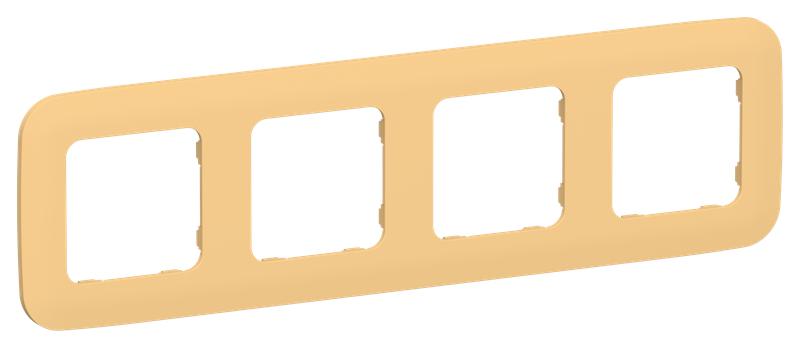 Рамка 4-м СП FLITE РУ-4-А-ФлЗ золотарник IEK FI-M42-31-20-K90