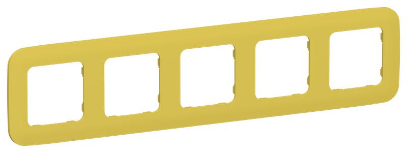 Рамка 5-м СП FLITE РУ-5-А-ФлЖК желт. карри IEK FI-M52-31-20-K44