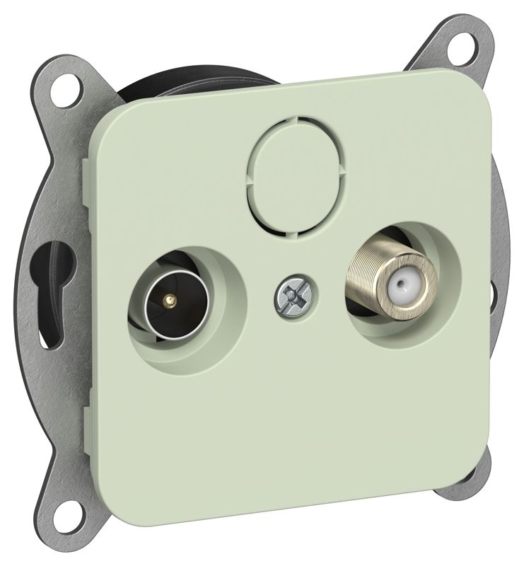 Розетка оконечная TV/SAT 2-м СП FLITE РТВс-2-1-1-ФлП экранир. механизм панг IEK FI-AF23-O-K92