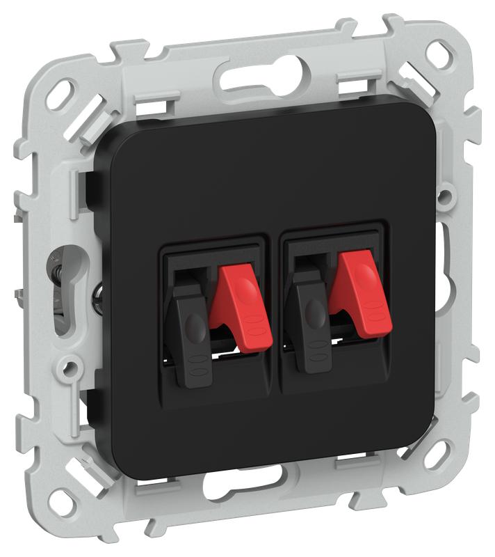 Розетка аудио 2-м СП FLITE РА-2-ФлЧ механизм черн. IEK FI-S20-K02