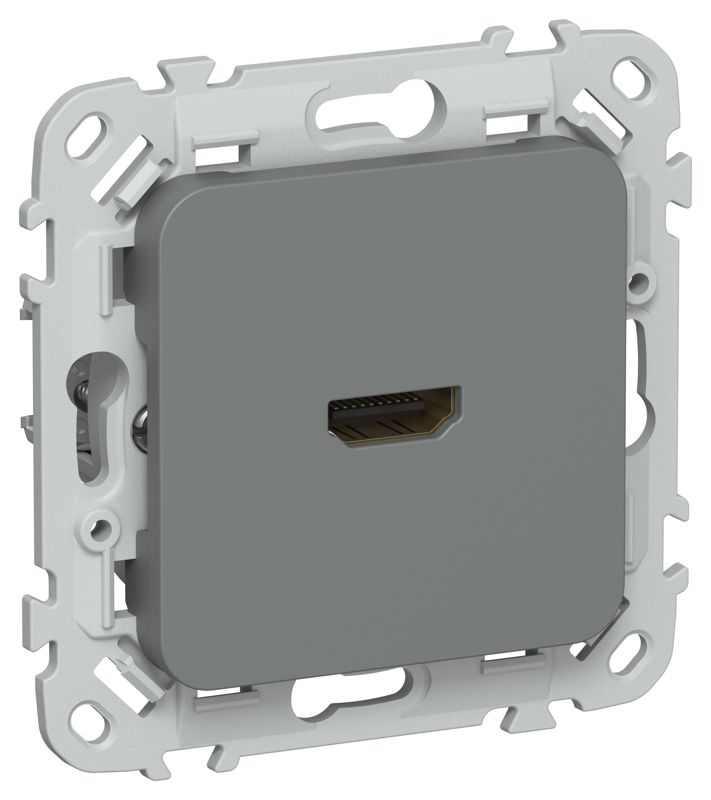 Розетка HDMI СП FLITE РШДМА-ФлМА механизм мокрый асфальт IEK FI-H10-K80