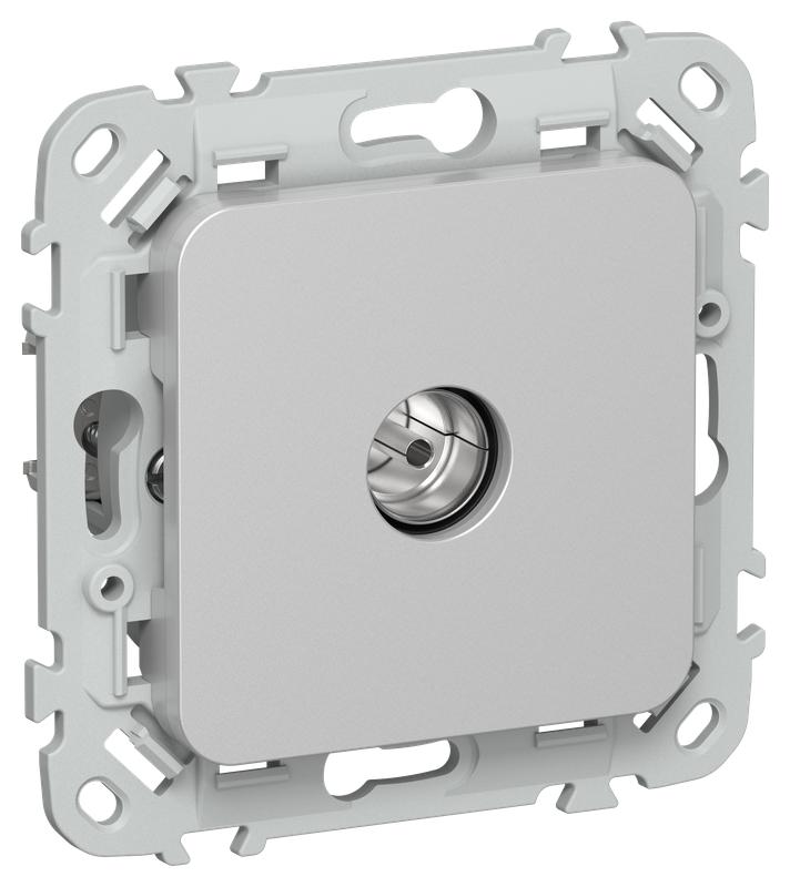 Розетка телевизионная оконечная СП FLITE РТВф-1-1-1-ФлА тип F механизм алюм. IEK FI-A10-O-K47