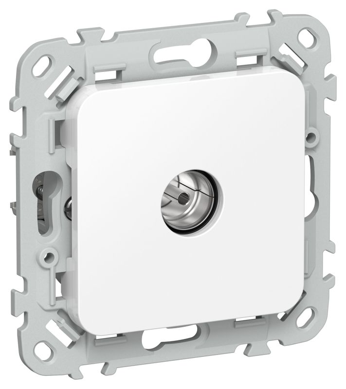 Розетка телевизионная оконечная СП FLITE РТВф-1-1-1-ФлБ тип F механизм бел. IEK FI-A10-O-K01