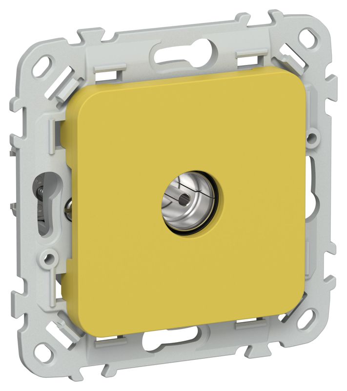 Розетка телевизионная оконечная СП FLITE РТВм-1-1-1-ФлЖК тип M экранир. механизм желт. карри IEK FI-A13-O-K44