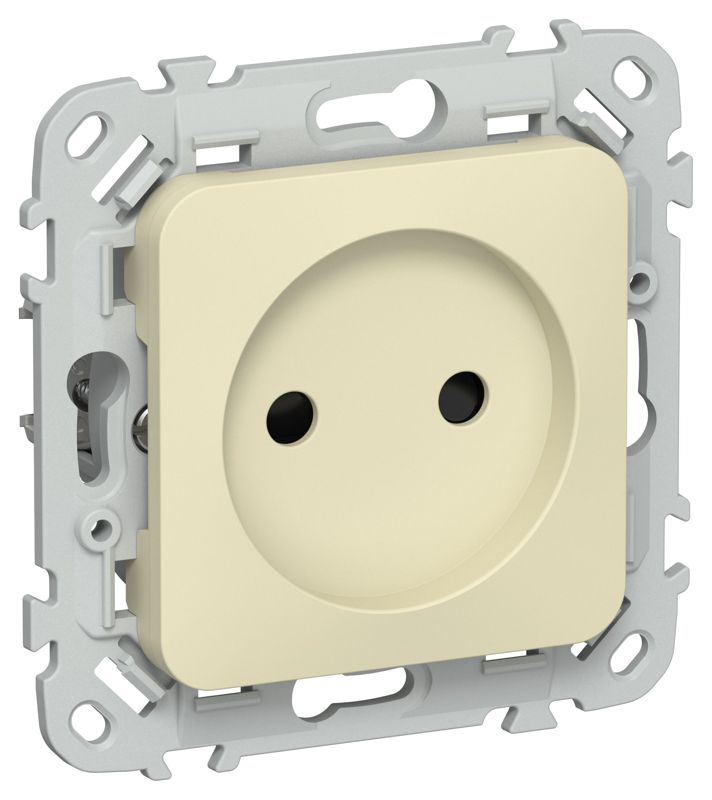 Розетка СП FLITE РСш01-0-ФлН 10А без заземл. с защ. шторками механизм навахо IEK FI-R13-10-K87